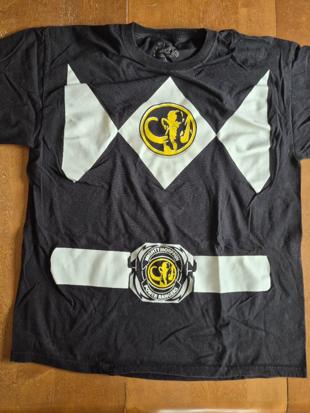 Men Shirt  Mighty Morphin Power Ranger black mamoth